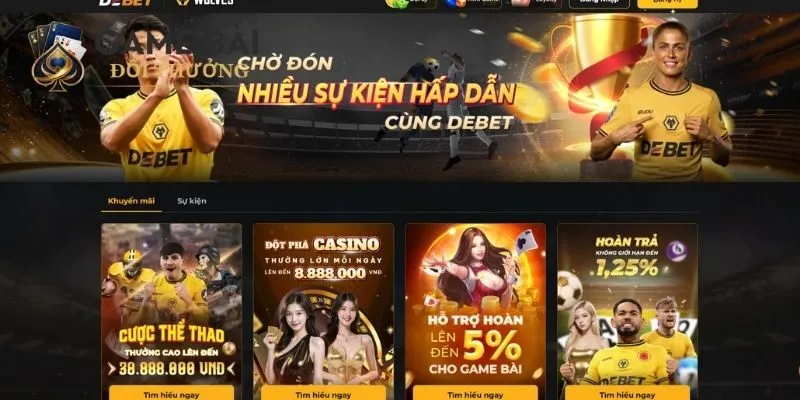 DEBET 14 Tổng hợp khuyến mãi nổi bật tại nhà cái